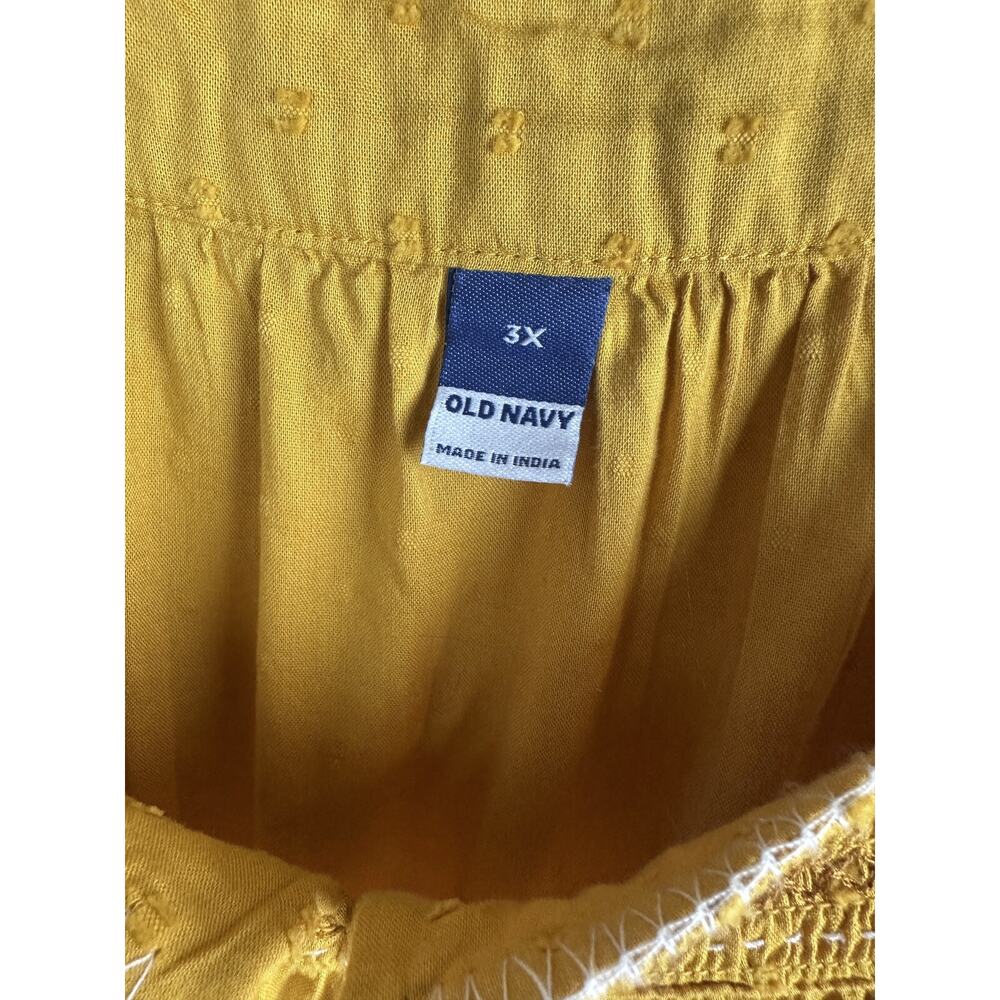 Old Navy Sleeveless Waist Defined Embroidered Clip Dot Maxi Dress Plus Size 3X - Picture 10 of 15